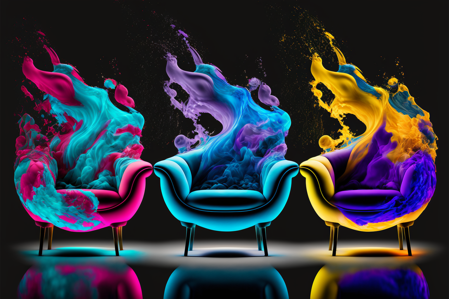 three hypercolour chairs on a stage symbolizing bringing the right people in the room